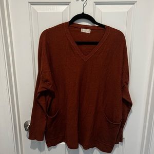 Altar’d State V Neck Tunic Sweater with Pockets Size M